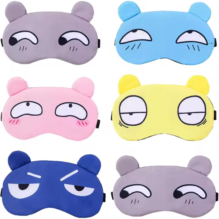 4 Pack, suave mullido dormir ojo máscaras descansando ojo máscaras viajes dormir ojo máscaras niños niñas damas hombres universal - 1