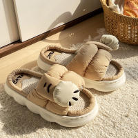 Zapatillas De Plataforma Casual Para Mujer Con Diseño De Gato De Dibujos Animados Zapatos De Lino Elegantes Para El Hogar Con Tobillero Abierto Y Tacón Bajo - details 22