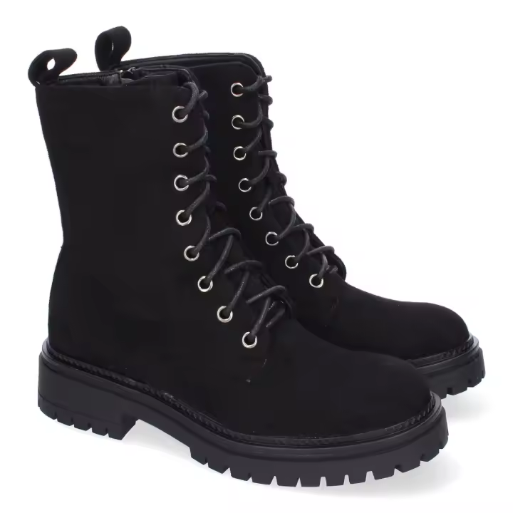 Botas estilo militar para mujer color negro L1003 - 1
