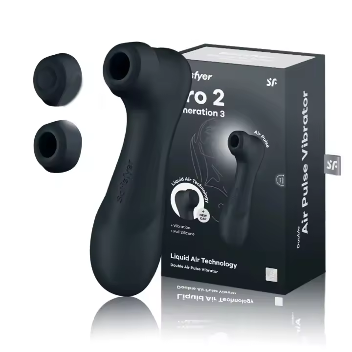 SATISFYER PRO 2 GENERACIÓN 3 LIQUID AIR TECHNOLOGY VIBRADOR COLOR NEGRO JUGUETES SEXUALES - 1