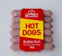 HOT DOGS BUBBLE GUM - ENVASE 24 UNIDADES CHICLE MARCA CAMELOT - details 0