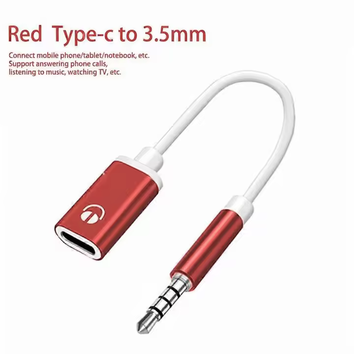 3,5mm macho a type C Cable de cable de audio hembra, audio analógico Jack auriculares adaptador de audio para MP3 reproductor portátil - 1