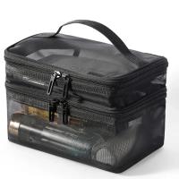 Bolsa De Maquillaje Grande Para Viajes Resistente Al Agua Estuche De Almacenamiento Para Mujer Con Cierre De Cremallera Estilo Casual - details 6
