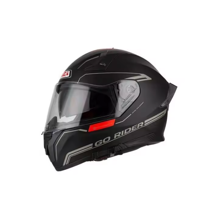 Casco Integral NZi go rider negro mate deco blanco  + pinlock incluido - 1