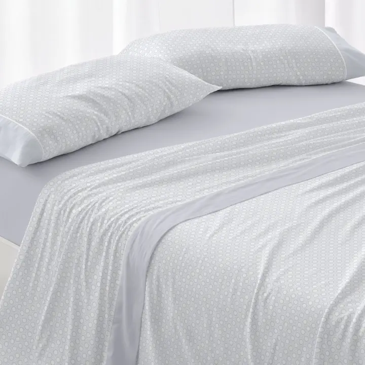 Sábanas 100% algodón. Disponible en cama de 90 y 135cm. Color Azul y menta. Larga duración. - 1
