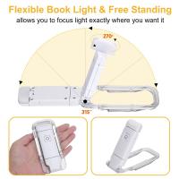 Luz De Lectura Mini LED Para Libros Con Clip Recargable Por USB Protección Ocular Ajustable Portátil Con Marcapáginas - details 2