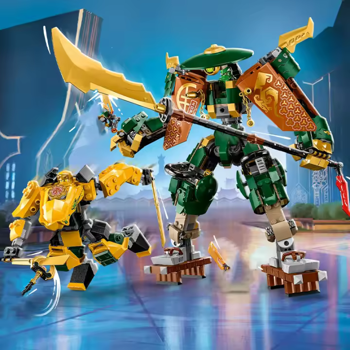 Bloques De Construcción Compatible MOC Sets Serie Ninja Con Mechas De Lloyd Y Arin Juguetes Para Niños Regalo De Cumpleaños - 1