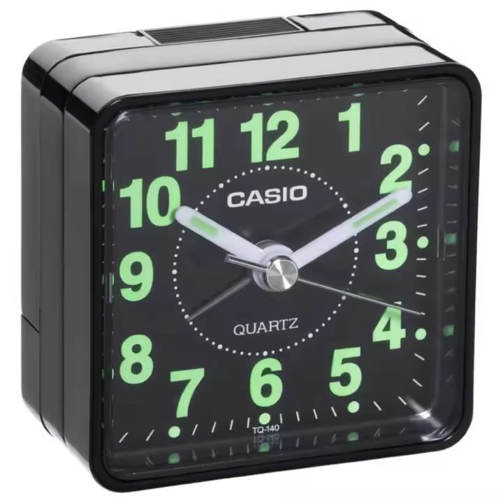 Casio Tq-140-1df  Despertador Analogico Para Unisex Color Negro - 1