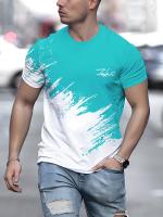 Camiseta De Hombre Con Cuello Redondo Y Manga Corta Para Deporte Al Aire Libre Ropa Casual De Calle Camiseta Transpirable Y De Secado Rápido - details 3