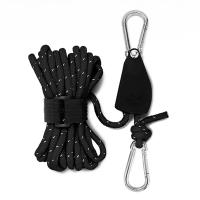 1-10Pcs Correa De Camping De 4M Y 4MM Con Palanca Ajustable Herramientas De Camping Para Toldo Y Tienda De Acampar Gancho De Pulleya - details 5
