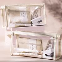 2 Piezas Bolsas de Cosméticos Transparentes, Bolsas de Maquillaje Impermeables Transparentes, Bolsas de Viaje de PVC, Estuches Transparentes para Cosméticos, Organizadores Estacionarios - details 1