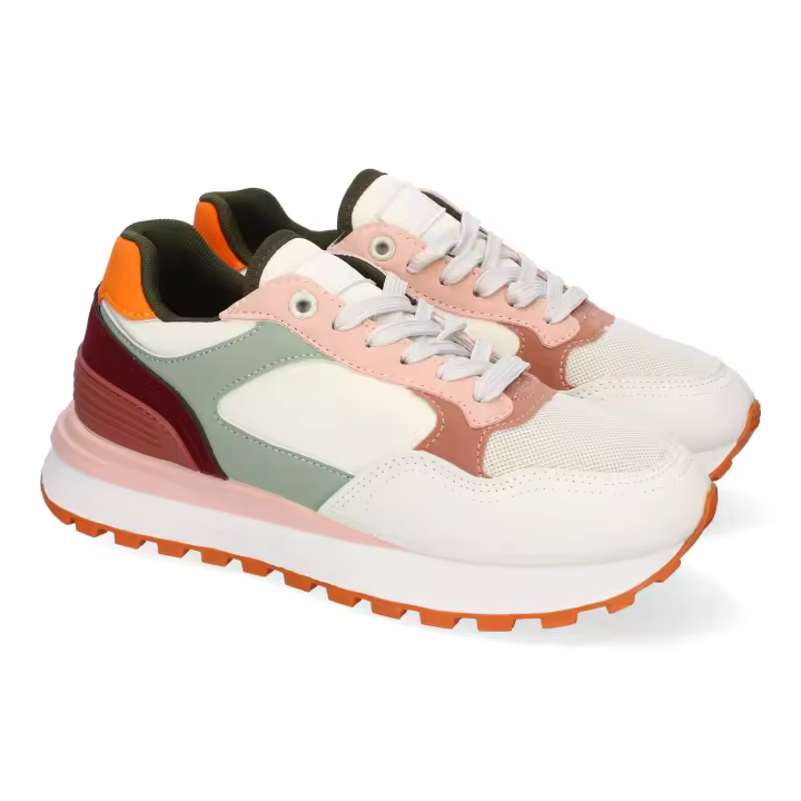 PuntoSalao Zapatillas cómodas sneakers para mujer color rojo TT-56 - 1