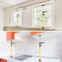 2Pcs Herramienta De Elevación Manual Telescopio De Acero Antideslizante Para Armarios Y Construcción De Drywall Soporte Extensible - details 3