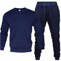 Conjunto Deportivo Para Hombre Con Cuello En O 2 Piezas Sudadera Con Capucha Y Pantalones Con Cierre Elástico Traje De Correr Casual De Poliéster Para Otoño E Invierno - details 15