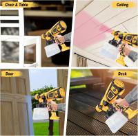 PISTOLA DE PULVERIZACIÓN eléctrica, aerógrafo con revestimiento de acero, pintura, 4 boquillas, adecuado para muebles, armario, valla, puerta de pared, obras de bricolaje, 1400ML - details 2