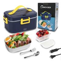 Calentador de comida eléctrico, sin necesidad de agua, ideal para uso en automóviles y hogar. Tupper térmico eléctrico que se calienta enchufado, perfecto para comida de oficina, llevar al trabajo o como regalo. - details 5