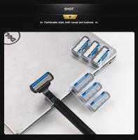 Afeitadora Manual De 12 Hojas Para Hombres Cabezas Reemplazables De Seis Capas Acero Inoxidable No Daña La Piel Fácil De Transportar - details 2