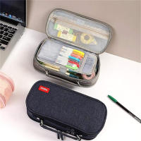 Estuche De Lienzo Para Lápices Con 5 Compartimentos Gran Capacidad Para Niñas Y Niños Estuche Aesthetic De Estación Para Escuela - details 2
