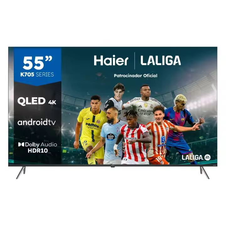 TELEVISION HAIER 55" H55K705UG UHD QLED ANDROIDTV BT HDR10 TELEVISION DE CALIDAD PARA VER EL MUNDIAL PANTALLA PLANA QLED - 1