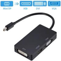 Adaptador 3 En 1 Thunderbolt Mini DP Para HDMI VGA DVI Convertidor 1080P Cable Mini DP Para Proyector MacBook pro Air - details 0