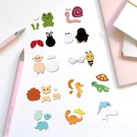 Cortadores De Animales De Dibujos Animados En Acero Carbono Herramienta De Enfoscado Para La Creación De Tarjetas Y Scrapbooking - details 3