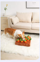 Juguete Interactivo Para Perros Y Gatos Mat De Zanahoria Snuffle Con 12 Zanahorias Alivio De Estrés Juguete Masticable Para Mascotas - details 14