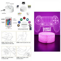 Lámpara De Noche LED NEON GAMER 3D Iluminación RGB Para Habitación De Juegos Decoración De Pared Luz De Mesa Personalizada Para Niños - details 2