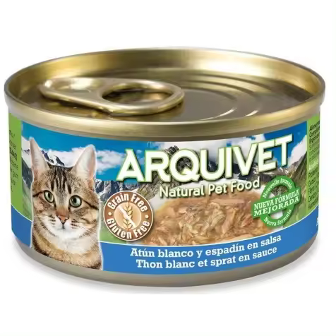Arquivet Gato Atún Blanco Y Espadín En Salsa Lata 24 X 80 Gr - 1