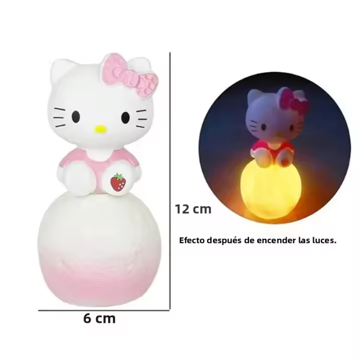 Lámpara De Noche Anime Kawaii Kuromi Cinnamoroll Pequeña Figura Iluminada Regalo Ideal Para Dormitorio Luz De Mesa - 1