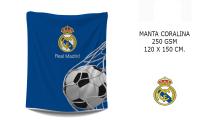Manta Coralina Estampada Real Madrid 120x150 Cm - details 2