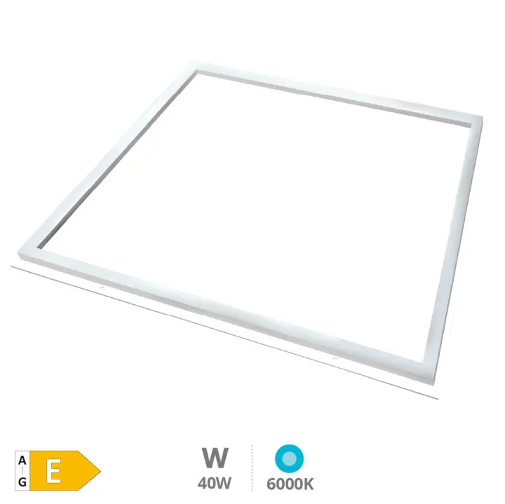 Marco Luminoso Empotrable LED RETETA GSC Evolution 60x60 40W Luz Blanca 6000K 4400 Lúmenes - Eficiente Energéticamente - 1