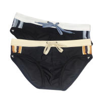 Bikini De Baño Para Hombre Con Rayas Lateral Push-Up Estilo Sexy Traje De Baño Corto De Surfeo Monocromo Material Poliéster Y Spandex - details 9