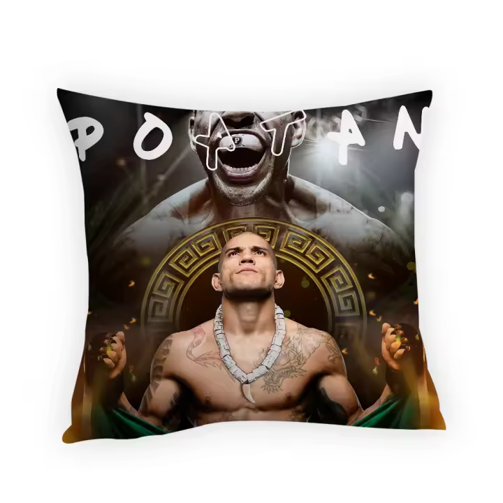 Funda De Cojín De Fighter UFC Alex Pereira Poatan Para Sala De Estar Oficina Dormitorio Sofá Tiempo De Siesta Estilo Deportivo 100% Poliéster Impresión Doble - 1