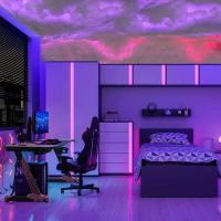 Tira De Luces LED 3D Nublado De 64FT Control Por App Bluetooth 256 Colores Música USB Iluminación De Ambiente Para Dormitorio Y Game Room - details 3