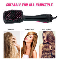 Peine Secador De Pelo Profesional En Un Paso Voluminizador Y Rizado Para Mujeres Con Cepillo De Aire Y Almohadilla Caliente Portabilidad Sin Mango Plegable Potencia Máxima De 1000W Dual Voltage - details 7