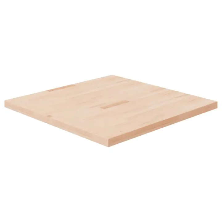 vidaXL Tablero de mesa cuadrada madera de roble sin tratar 90x90x4 cm - 1