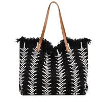 Bolso De Mano Casual Grande Para Playa Y Compras Bolso De Hombro Mujer Bolsa De Compras Con Manija Superior Bolso De Mujer De Lino Con Cierre Hasp - details 17