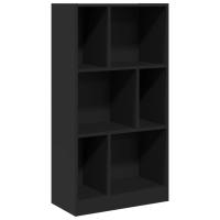 vidaXL Estantería madera de ingeniería 57x28,5x107,5 cm Blanco, Negro, Roble Sonoma Mueble Almacenaje Estantería para Oficina, Estudio, Dormitorio Estantería/Librería/ mueble de Almacenamiento - details 0