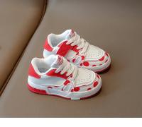 Zapatos Casuales Para Niños Y Niñas En PU Cuero Rojos Con Patrón De Puntos Cómodos Y Transpirables Zapatos De Camina Para Estudiantes Tallas Menores Verificación De Talla Sugerida - details 7