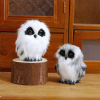 Adorno De Casa En Forma De Águila Miniatura De Color Blanco Y Negro Simulación De Pelo De Animal Decoración Para Interiores Regalo - details 10