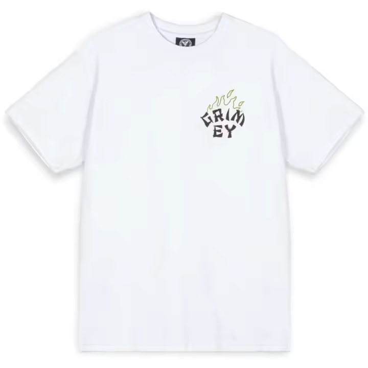 Camiseta de Manga Corta Grimey The Lucky Dragon para hombre en color blanco - 1
