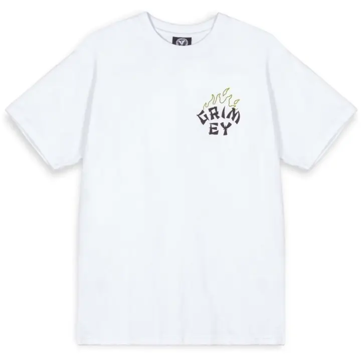 Camiseta de Manga Corta Grimey The Lucky Dragon para hombre en color blanco - 1