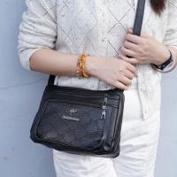 Bolso Bandolera De Moda Para Mujer En Cuero PU Gran Capacidad Con Múltiples Bolsillos Bolso De Hombro Negro Con Relieve Para Salidas Y Fiestas - details 10