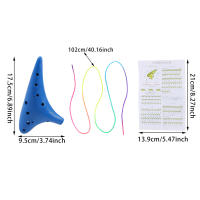 1PC Ocarina De Resina Plástica Con 12 Agujeros Alto C Ajuste De Tono Instrumento Musical Para Adultos Y Niños Multicolor - details 0