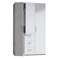 Meimon Armario 3puertas+3caj. Materiales: · Barra de colgar aluminio extraíble. · Bisagras metálicas para las puertas. · Guías correderas metálicas para los cajones (no extraíbles). · Tiradores ABS pintado en gris aluminio (5uds) - details 0