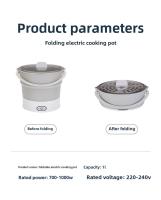 Mini Olla Eléctrica Plegable 220V Multifuncional Para Cocinar Y Almorzar En Dormitorio Olla Para Noodles Y Vaporizador Para Viajes - details 9