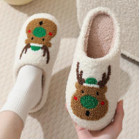 Zapatillas De Navidad Para Mujer Y Hombre Suaves Para El Hogar Y La Dormitorio Sandalias Planas Con Peluche Cálidas Y Antideslizantes Para Parejas - details 5