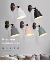 Lámpara De Pared Minimalista Creativa En Madera Sólida Para Dormitorio Estilo Nórdico Iluminación Decorativa Para Sala De Estar Pasillo Y Dormitorio - details 0