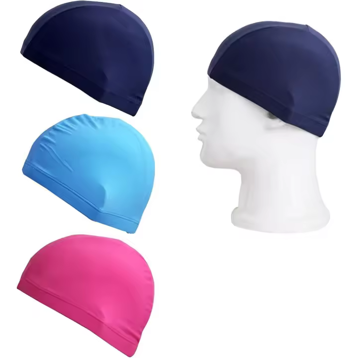 3PCs casquillo de Natation del color sólido para los niños y el Adult (no para el Furo Largo) - 1
