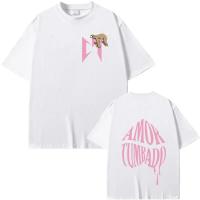 Camiseta Hip Hop Oversize Para Hombre Y Mujer Con Estampado De Sloth En Rosa Pink De Natanael Cano Amor Tumbado Moda Casual Streetwear - details 7